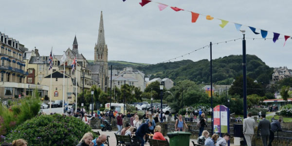 People in festival in North Devon
