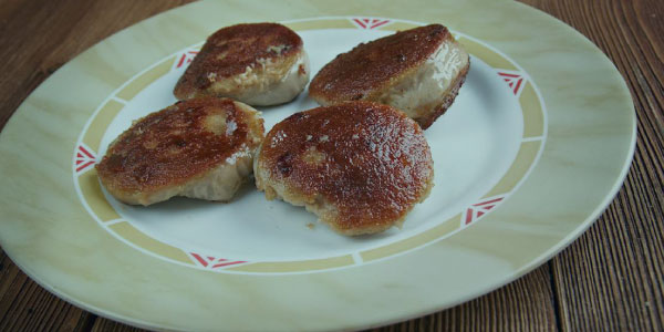 Hogs pudding with sausage, bread and oatmeal